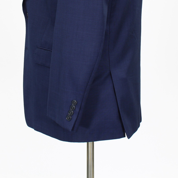 Calvin Klein 42R Blue Sport Coat Blazer Jacket Solid 2B Wool B655 - Picture 8 of 11